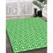 Patterned Jade Green Rug in Family Room, pat1791grn