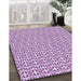 Machine Washable Transitional Orchid Purple Rug in a Family Room, wshpat1791pur