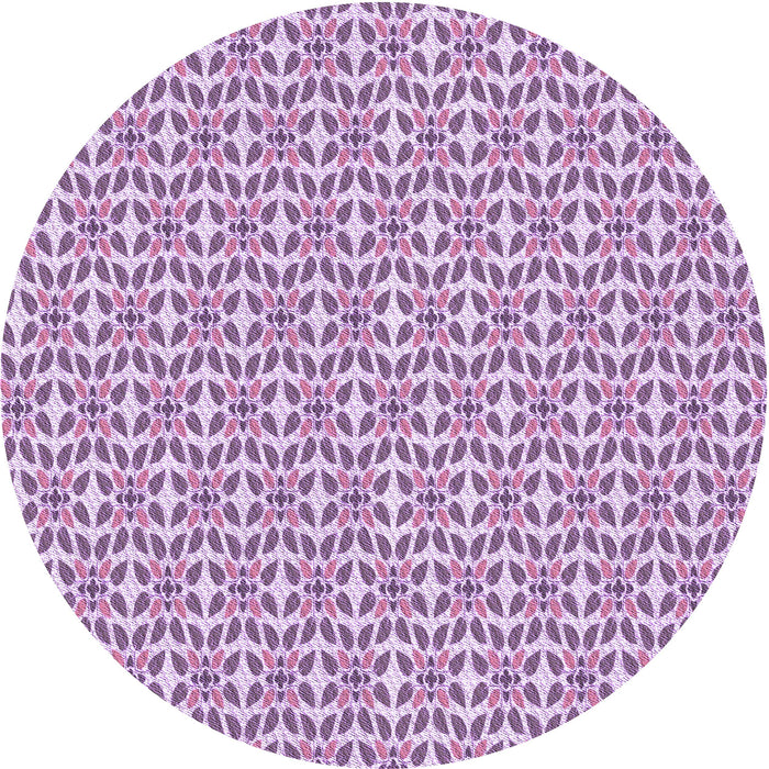 Square Machine Washable Transitional Orchid Purple Rug in a Living Room, wshpat1791pur