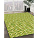 Machine Washable Transitional Bold Yellow Rug in a Family Room, wshpat1791yw
