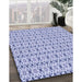 Machine Washable Transitional Periwinkle Purple Rug in a Family Room, wshpat1792blu