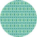 Square Patterned Mint Green Rug, pat1792lblu