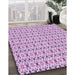 Patterned Orchid Purple Rug in Family Room, pat1792pur