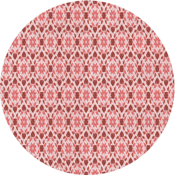 Square Patterned Deep Rose Pink Rug, pat1792rd