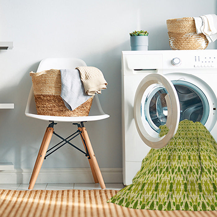 Machine Washable Transitional Pistachio Green Rug in a Washing Machine, wshpat1792yw