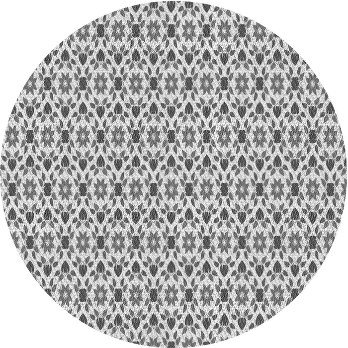 Square Patterned Smokey Gray Rug, pat1793gry