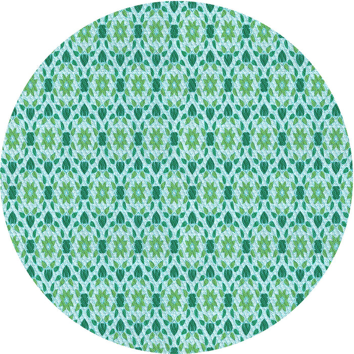 Square Machine Washable Transitional Mint Green Rug in a Living Room, wshpat1793lblu