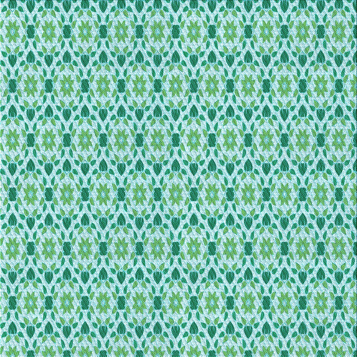 Round Machine Washable Transitional Mint Green Rug, wshpat1793lblu