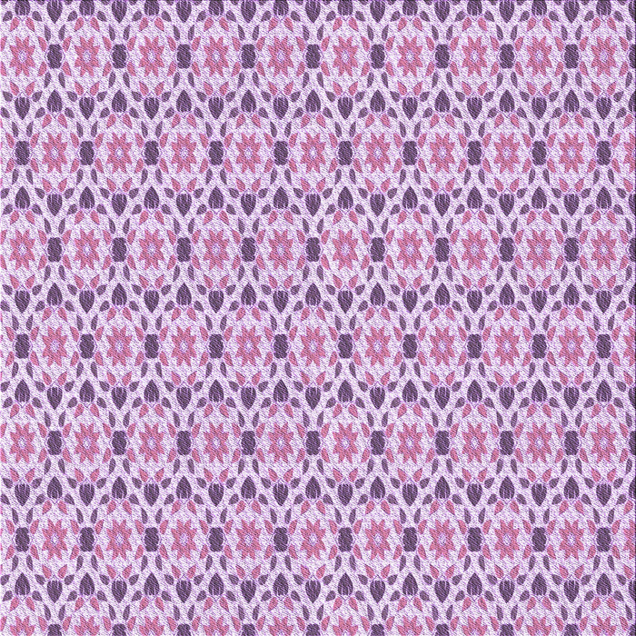 Round Machine Washable Transitional Orchid Purple Rug, wshpat1793pur