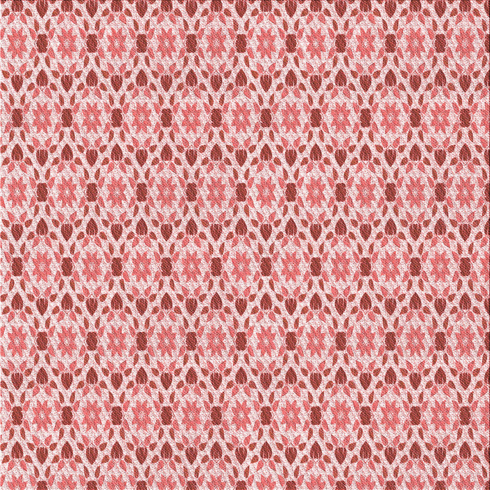 Round Patterned Deep Rose Pink Rug, pat1793rd