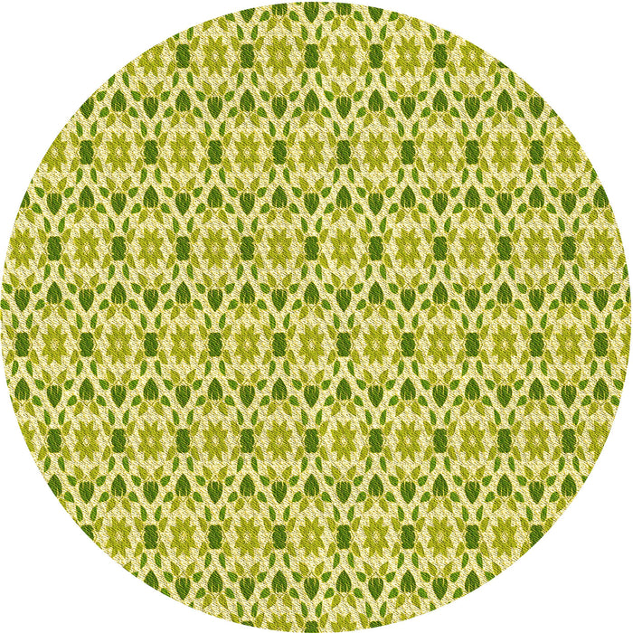 Square Machine Washable Transitional Pistachio Green Rug in a Living Room, wshpat1793yw