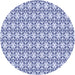 Square Patterned Royal Blue Rug, pat1794blu