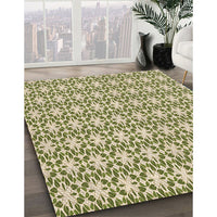 Patterned Khaki Gold Rug, pat1794brn