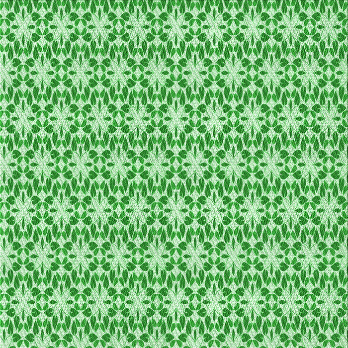 Round Machine Washable Transitional Jade Green Rug, wshpat1794grn