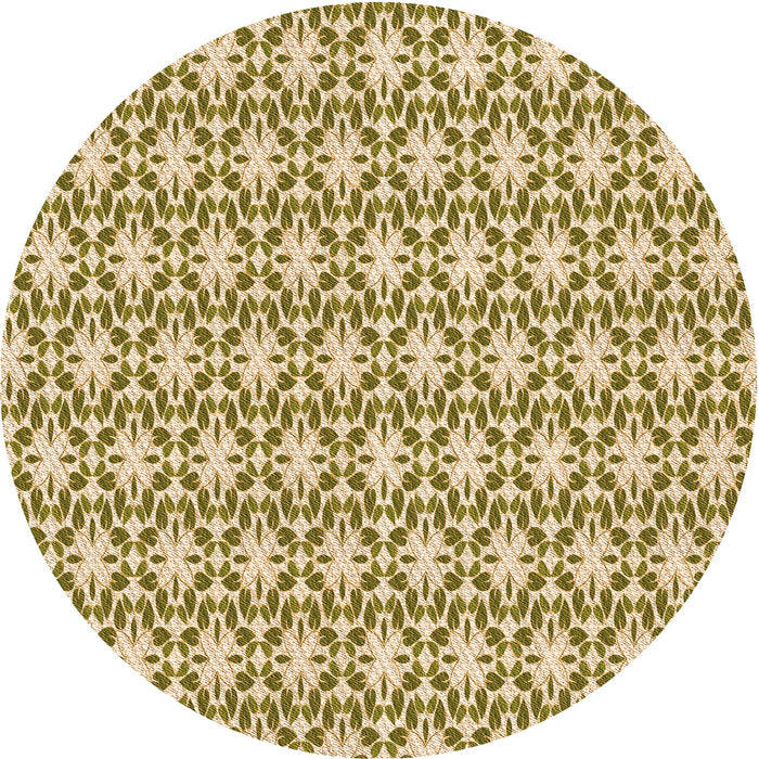Square Patterned Brown Gold Rug, pat1794org