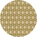 Square Patterned Brown Gold Rug, pat1794org