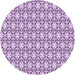 Square Machine Washable Transitional Orchid Purple Rug in a Living Room, wshpat1794pur