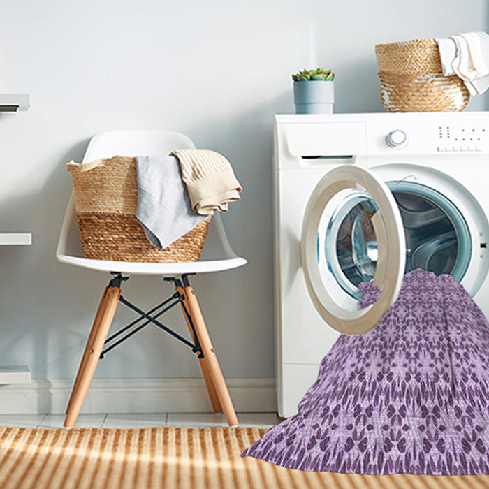 Machine Washable Transitional Orchid Purple Rug in a Washing Machine, wshpat1794pur
