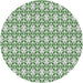 Sideview of Patterned Light Jade Green Novelty Rug, pat1794