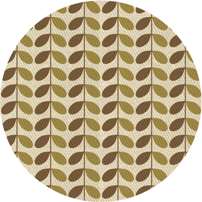 Square Patterned Brown Gold Rug, pat1795brn