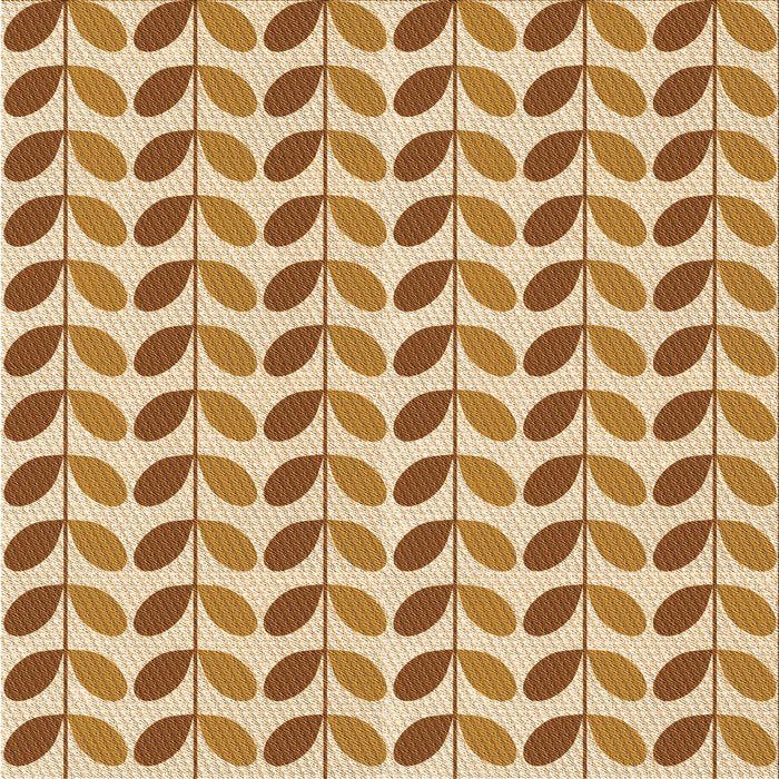 Round Patterned Brown Gold Rug, pat1795org