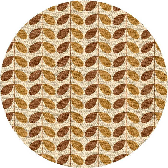 Square Patterned Brown Gold Rug, pat1795org