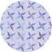 Square Patterned Lavender Blue Rug, pat1796blu