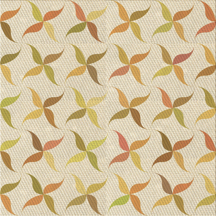 Round Machine Washable Transitional Vanilla Gold Rug, wshpat1796brn