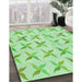 Machine Washable Transitional Light Green Rug in a Family Room, wshpat1796grn