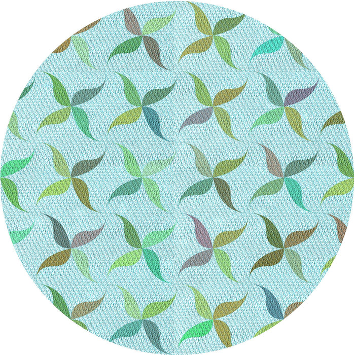 Square Patterned Light Aquamarine Green Rug, pat1796lblu