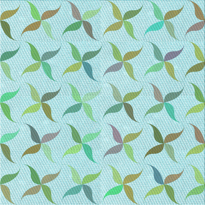 Round Patterned Light Aquamarine Green Rug, pat1796lblu