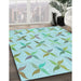 Machine Washable Transitional Light Aquamarine Green Rug in a Family Room, wshpat1796lblu