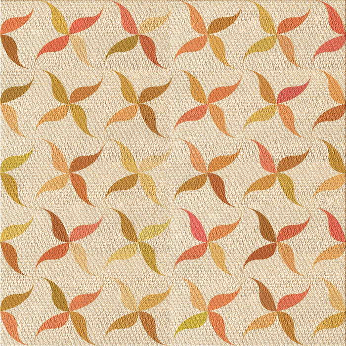 Round Patterned Golden Blonde Gold Rug, pat1796org