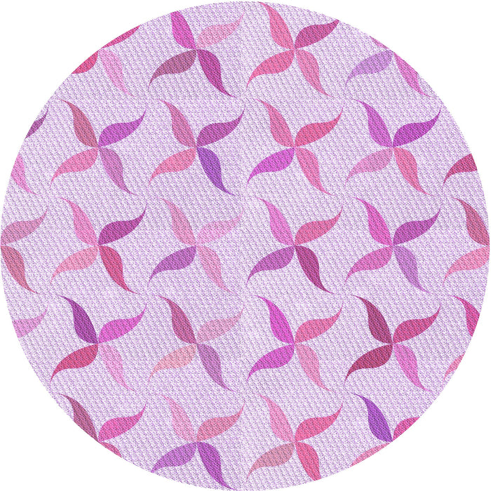Square Patterned Orchid Purple Rug, pat1796pur