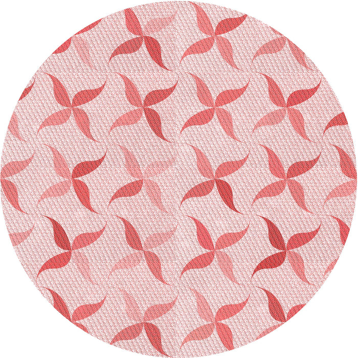 Square Patterned Light Rose Pink Rug, pat1796rd
