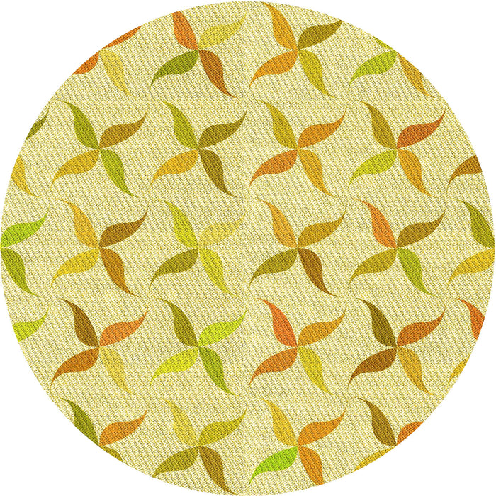 Square Machine Washable Transitional Yellow Rug in a Living Room, wshpat1796yw
