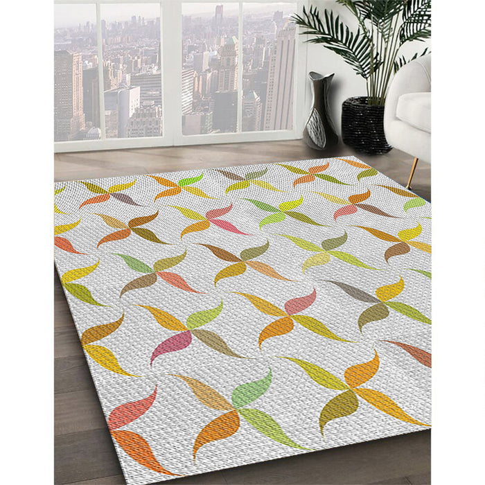 Patterned Brown Novelty Rug in Family Room, pat1796