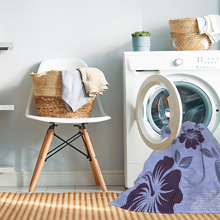 Machine Washable Transitional Slate Blue Rug in a Washing Machine, wshpat1797blu