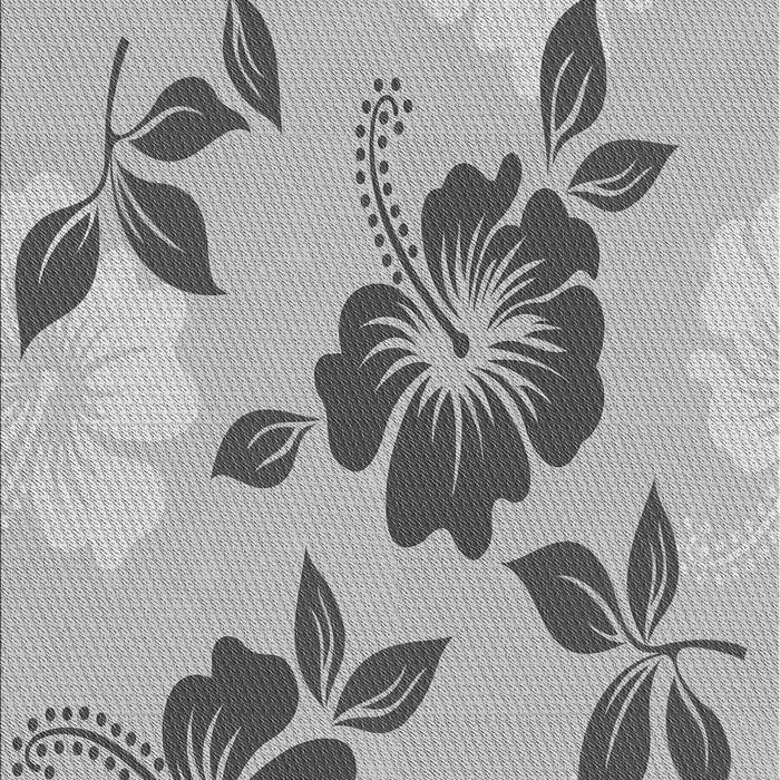 Patterned Platinum Silver Gray Rug, pat1797gry