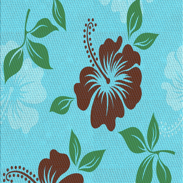 Machine Washable Transitional Deep-Sea Green Rug, wshpat1797lblu