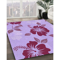 Patterned Orchid Purple Rug, pat1797pur