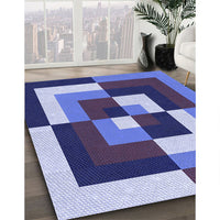 Patterned Blue Rug, pat1798blu