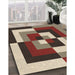 Machine Washable Transitional Light French Beige Brown Rug in a Family Room, wshpat1798brn