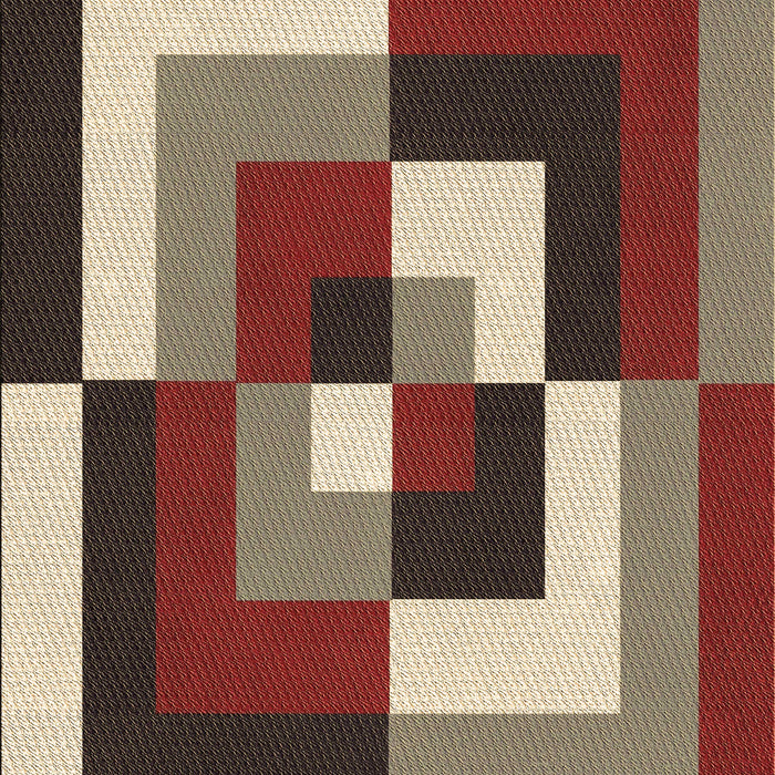 Machine Washable Transitional Light French Beige Brown Rug, wshpat1798brn