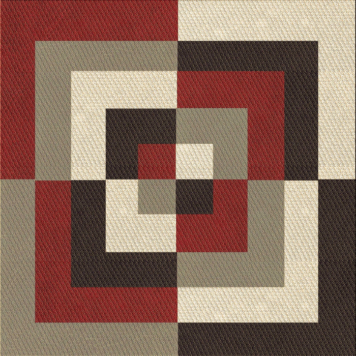 Round Patterned Light French Beige Brown Rug, pat1798brn