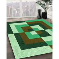 Patterned Green Rug, pat1798grn