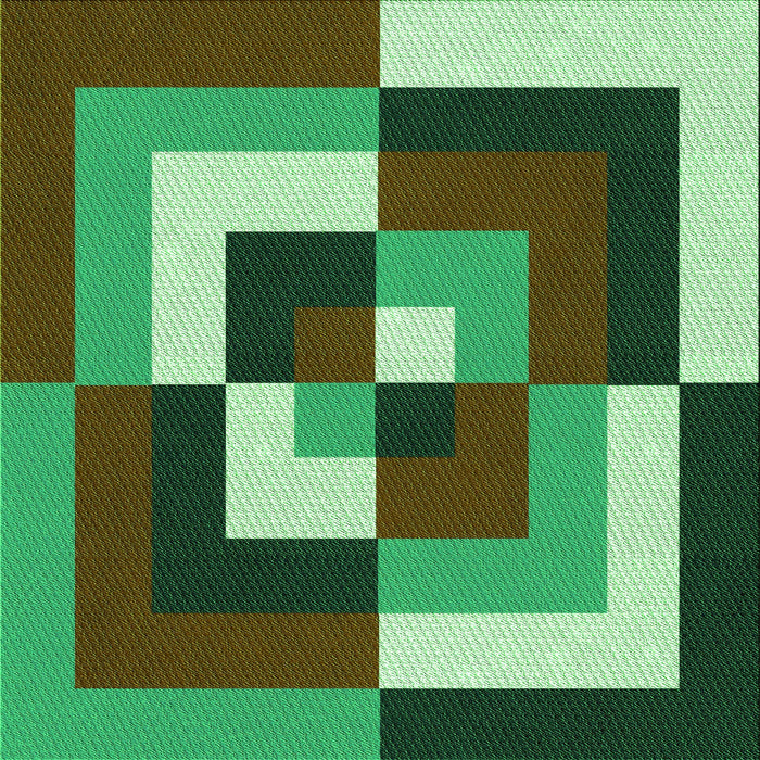 Round Patterned Green Rug, pat1798grn