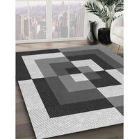 Patterned Dark Gray Rug, pat1798gry