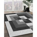 Machine Washable Transitional Dark Gray Rug in a Family Room, wshpat1798gry