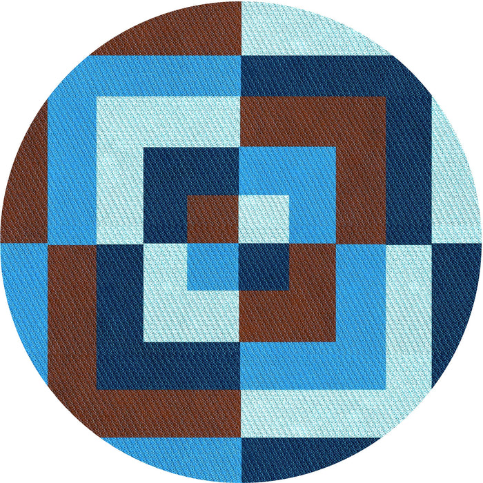 Square Patterned Plum Purple Rug, pat1798lblu